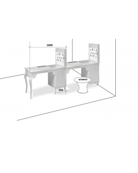 Двойной маникюрный стол "505"