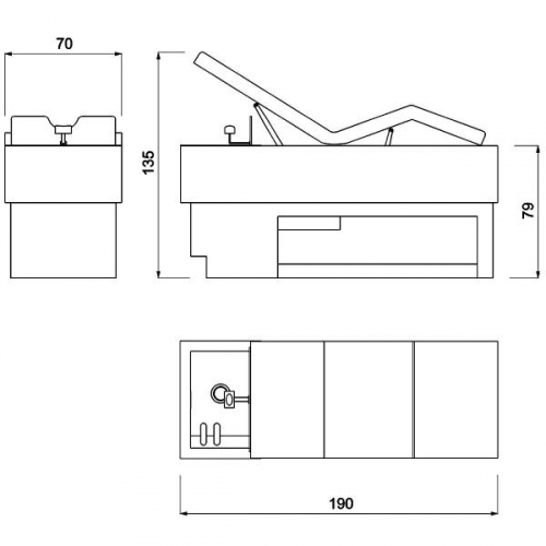 Кушетка массажная "MONOLITHWASH"