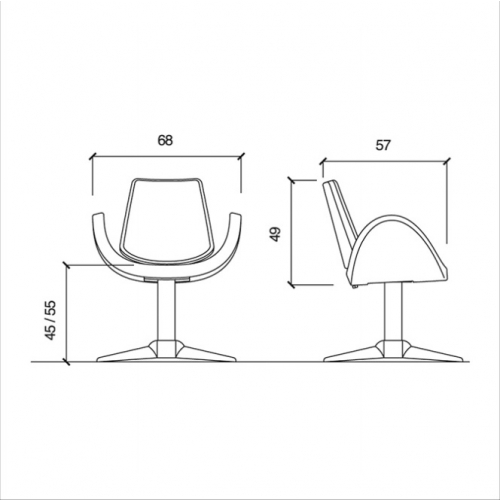 Кресло парикмахерское "Alipes Black R"